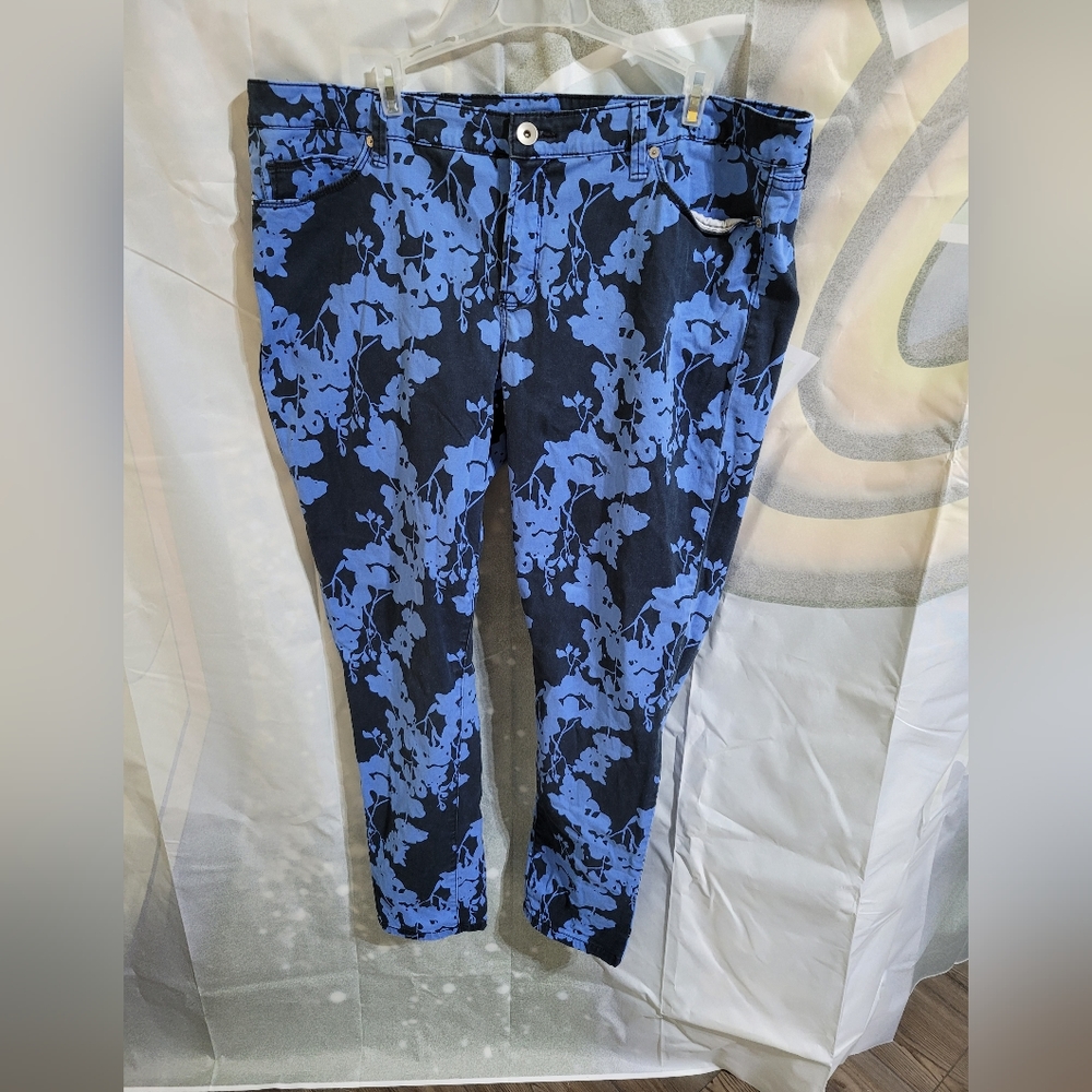 (3167)Women's skinny, blue/black soft premium,  Size18W Pants,